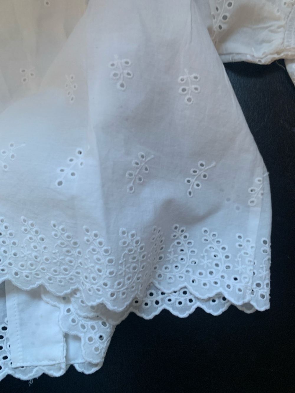 ROMANTIC COTTAGE-CORE LACE BLOUSE WHITE LARGE NEW - Picture 6 of 7